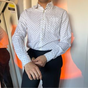 Banana Republic Red Flower Pattern Shirt